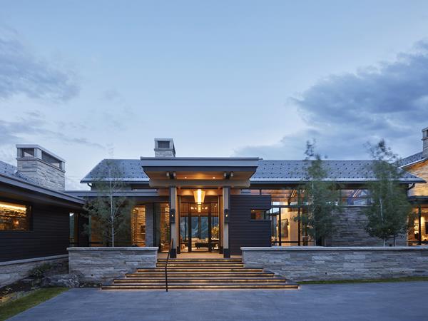 Front entry of Park City home.