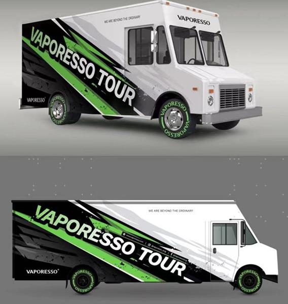 VAPORESSO Tour decked-out van