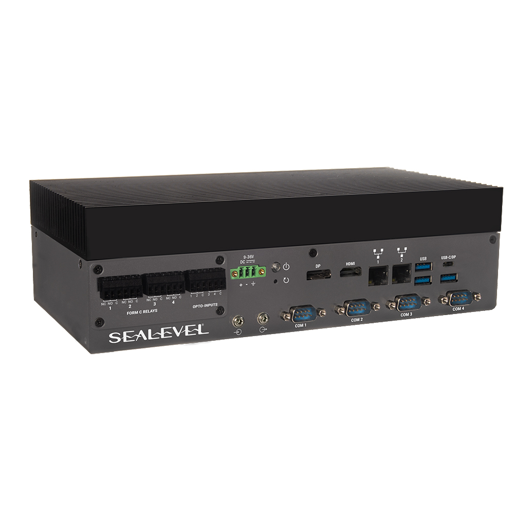 The Flexio Computer, powered by an Intel industrial processor, features RS-232/422/485 serial ports, USB 3.2 Gen 2 ports Type A, USB 3.2 Gen 2 ports Type C (capable of DisplayPort), Gigabit Ethernet port, 2.5 Gigabit Ethernet port, DisplayPort, and HDMI port as a base system with flexible, configurable I/O options to fulfill specific application requirements.