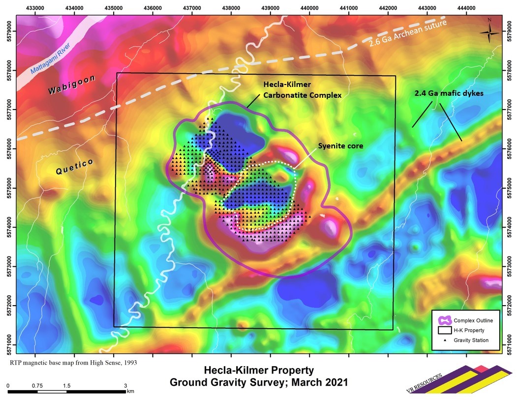 Regional gravity anomaly map with contour interval of 0.1 mGal.