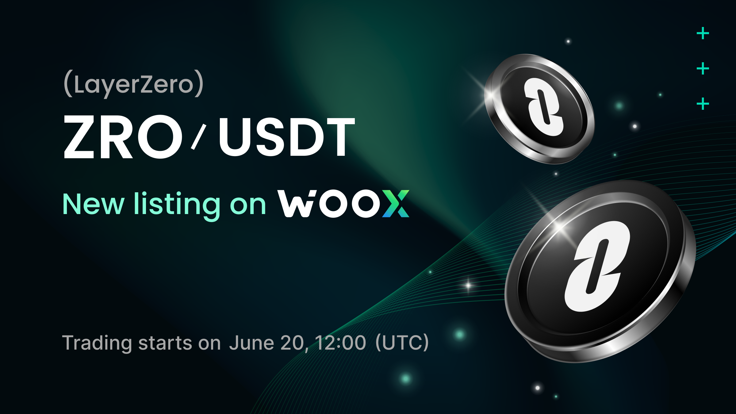 $ZRO is to be listed on WOO X Spot Market, at 12:00 pm UTC on June 20