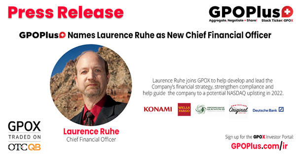 GPOPlus+ $GPOX Names Laurence Ruhe as New Chief Financial Officer