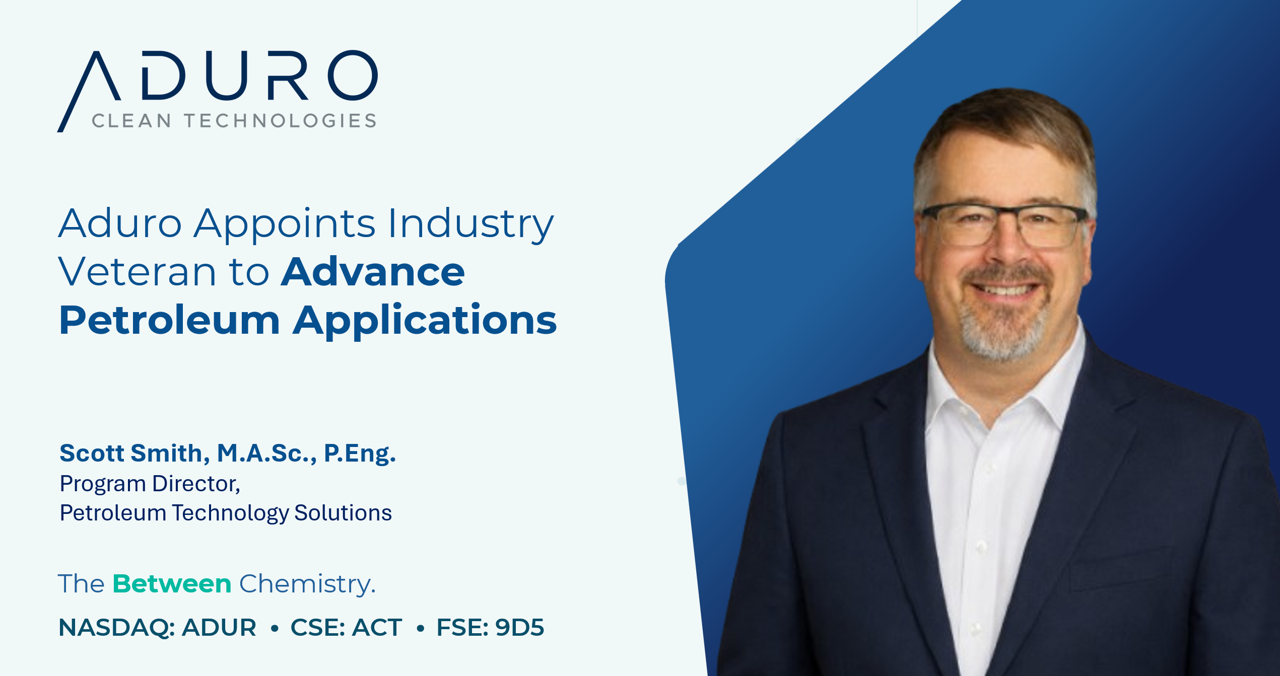 Aduro Appoints Industry Veteran to Advance Petroleum Applications