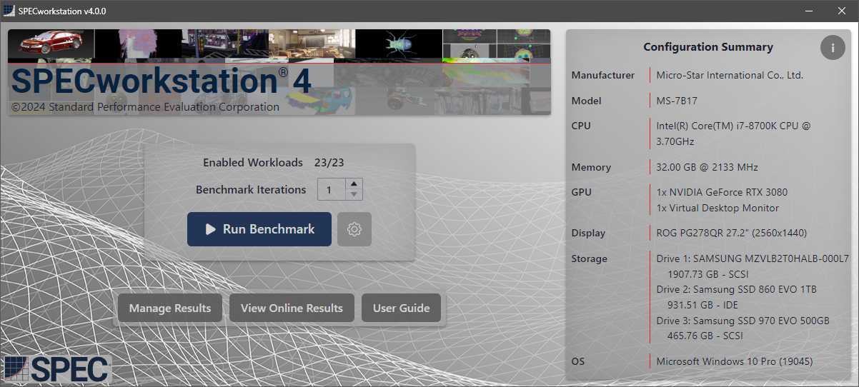 SPECworkstation 4.0 Benchmark