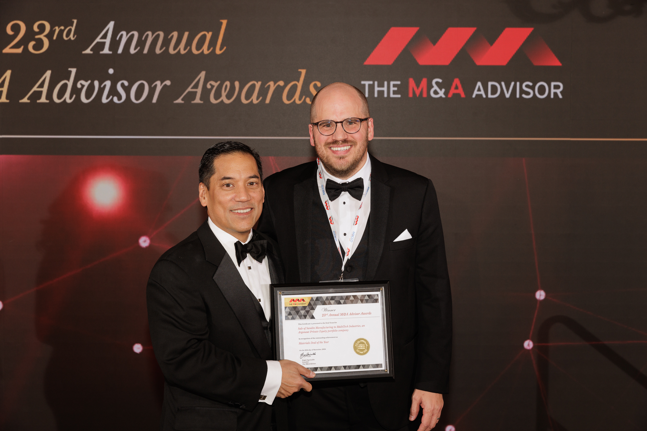 Paul Hoffman Receives the M&A Advisor Deal of the Year Award