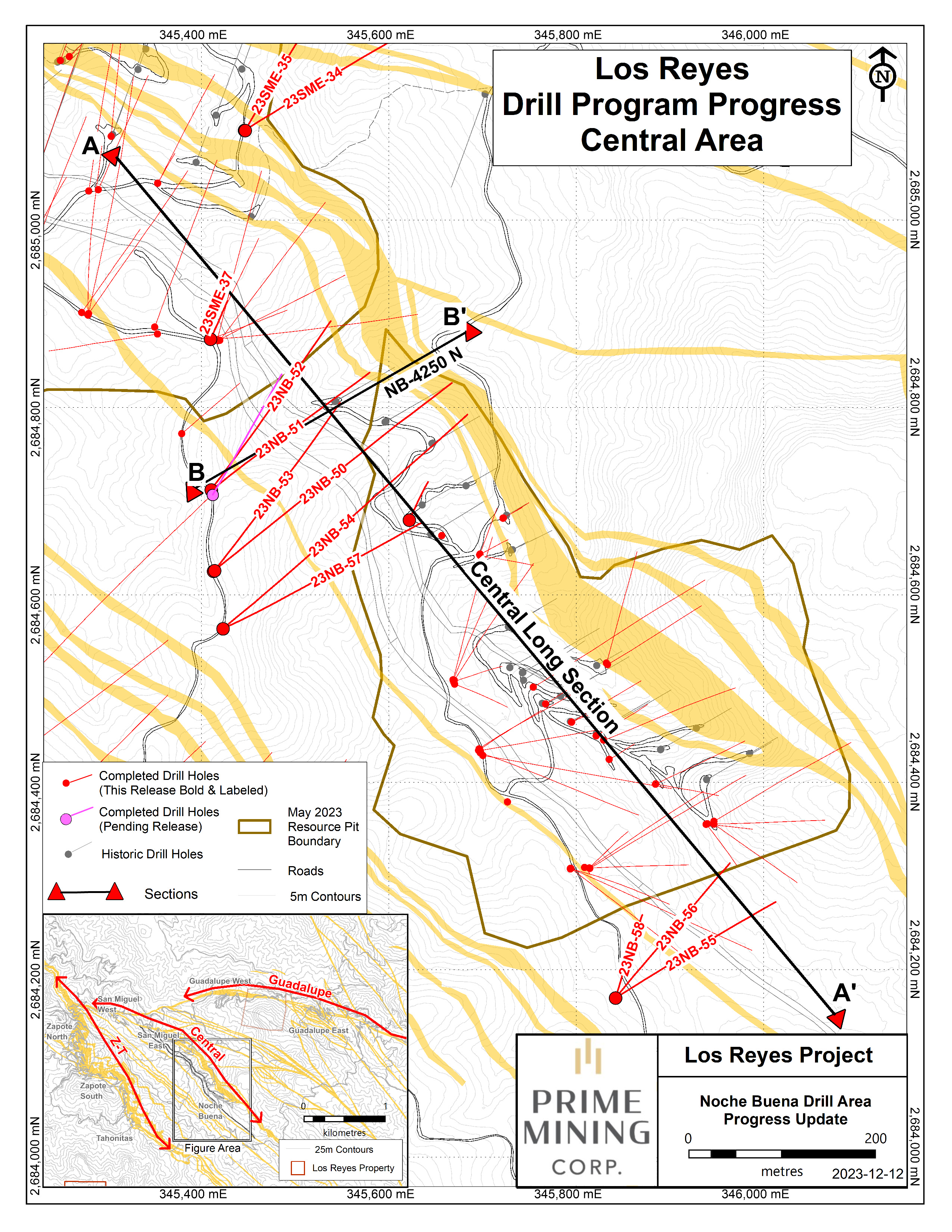 Figure 2 Central Drill Program Progress v2_Dec 2023