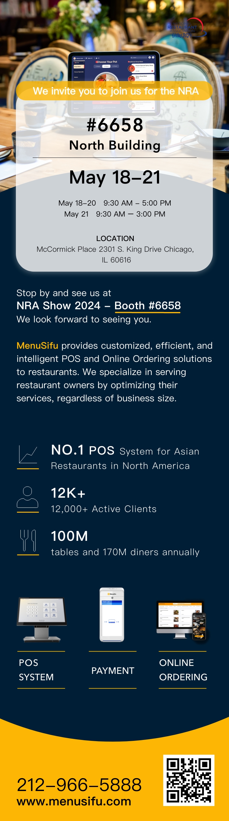 MenuSifu invites you for the NRA at #6658 North Building
