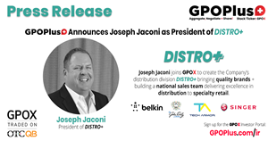 $GPOX - GPOPlus+ Announces Joseph Jaconi as President of DISTRO+