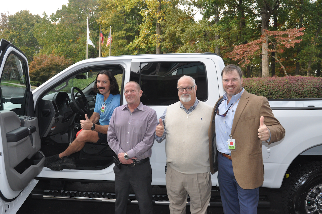 Cameron West Behind Wheel of Truck