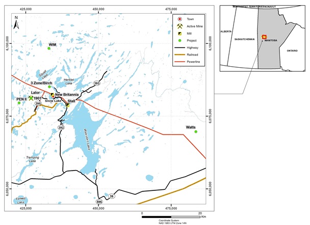 Figure 1: Snow Lake Location Map