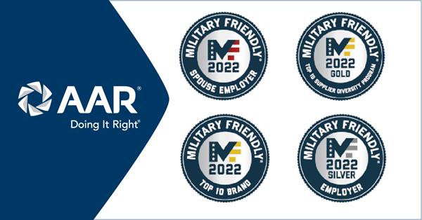 AAR CORP. Military Friendly(R) awards 2022