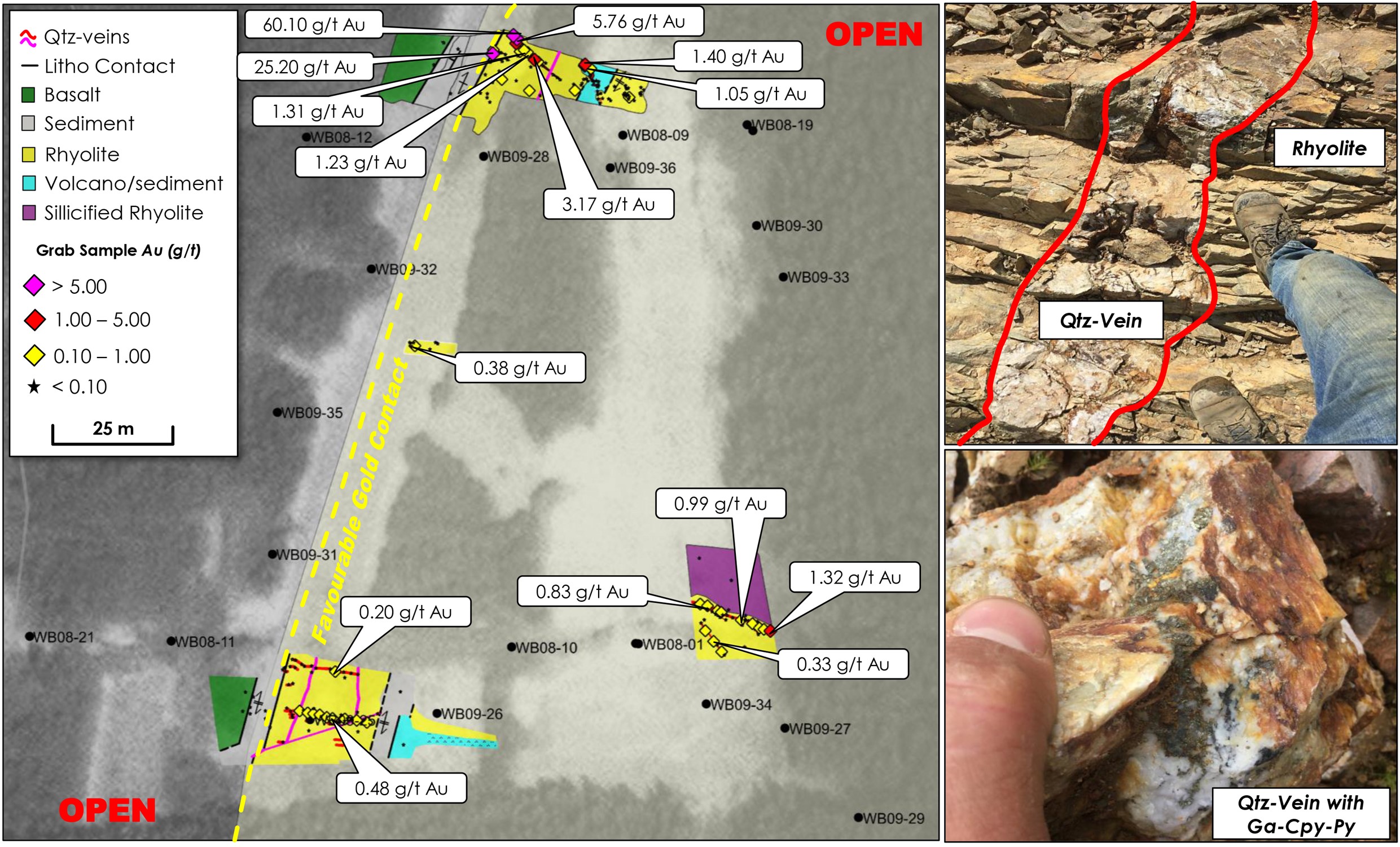 FIGURE 1: Highlights of Puma’s stripping and trenching at the Cougar Gold Zone