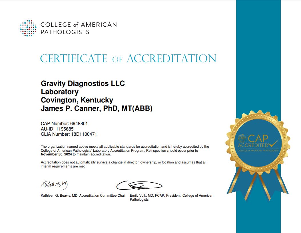 Certificate of Accreditation