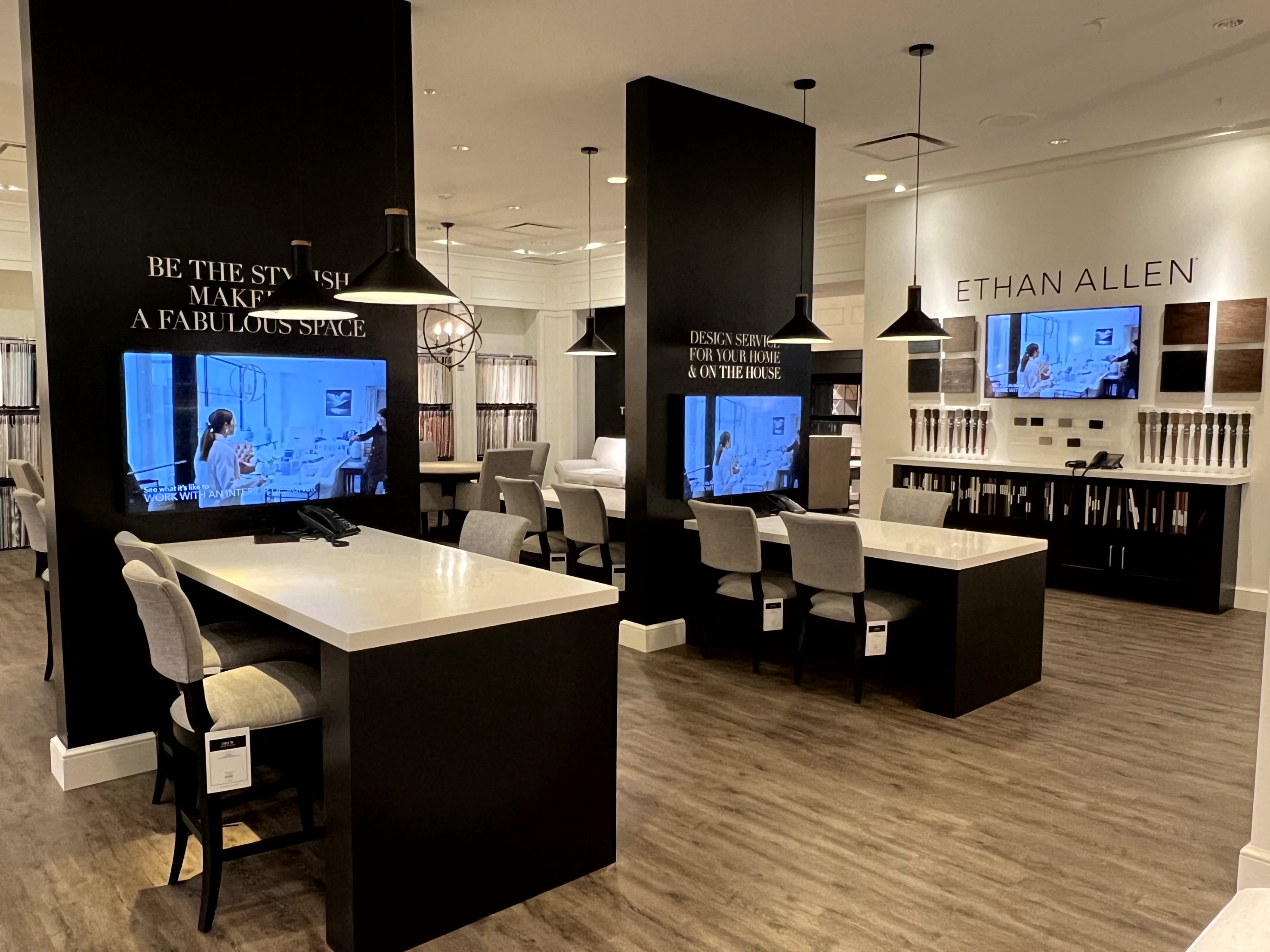 Inside the Louisville Design Center, clients can receive personalized advice, review fabric and finish samples, and see 3D plans of their new space.