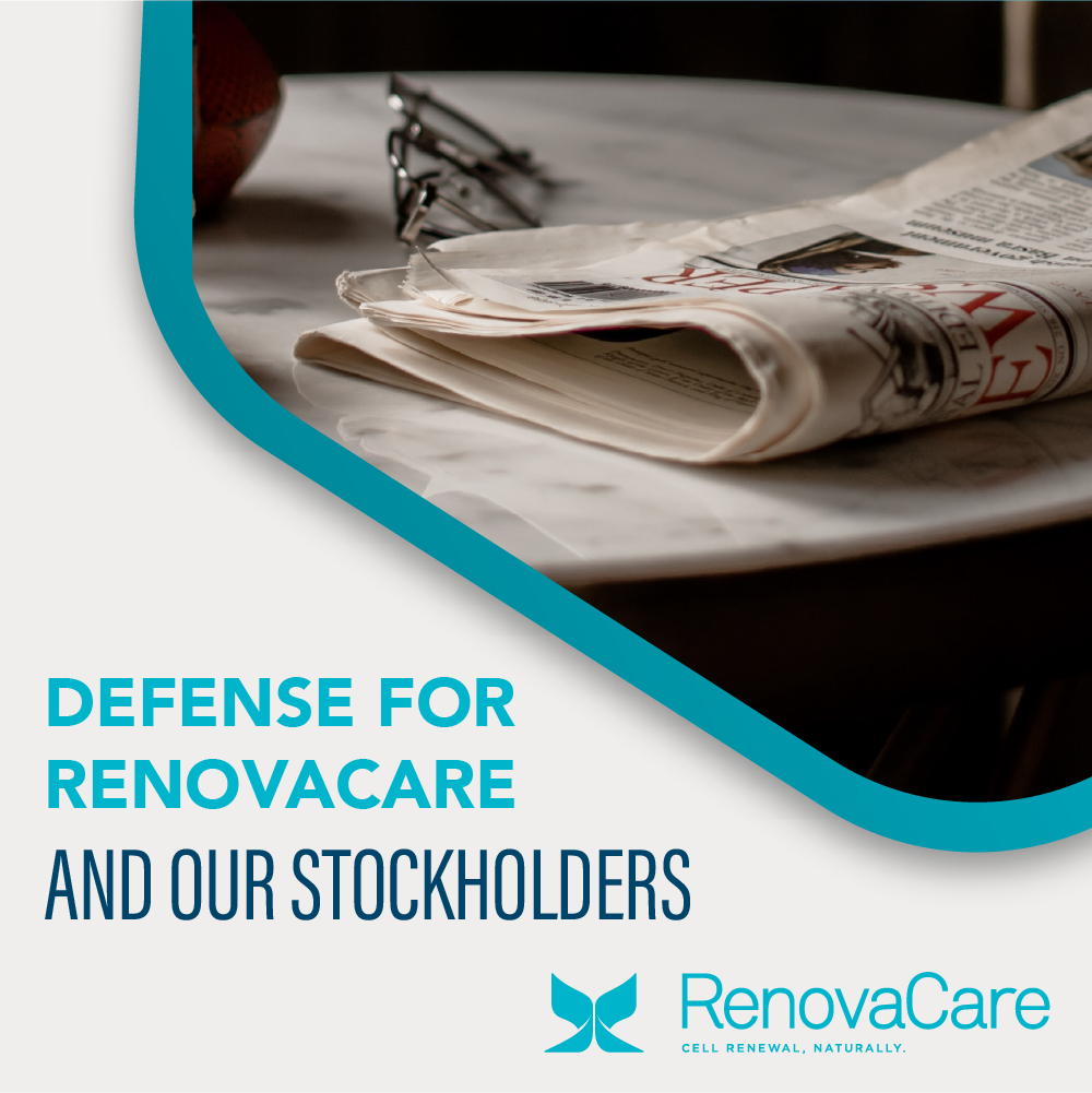 RenovaCare Responds to SEC Complaint