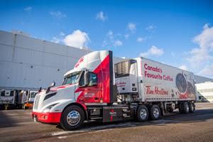 Volvo VNR Electric Trucks Deployed by Tim Hortons in Ontario and British Columbia, Canada