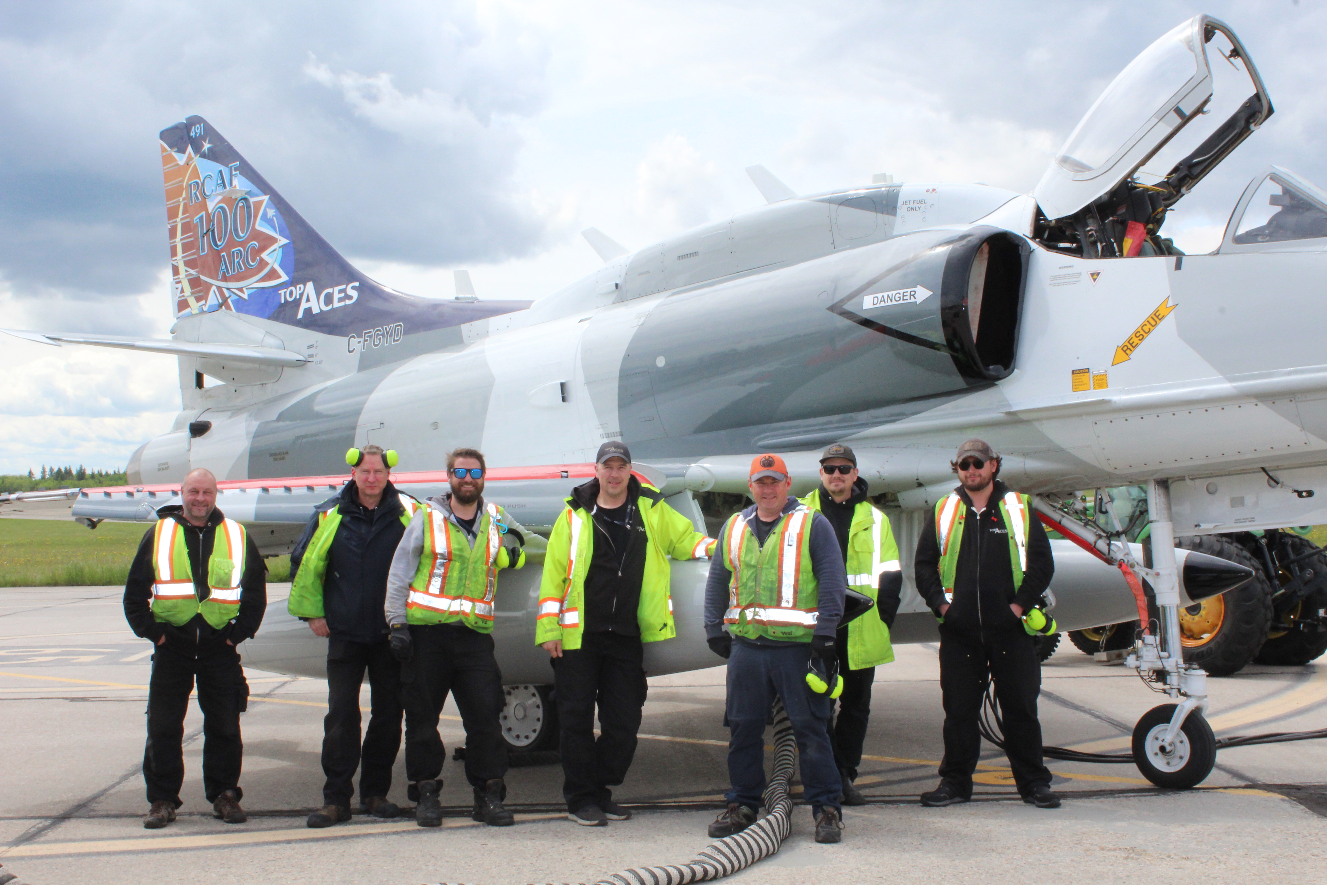 Technicians at RCAF airbase in Cold Lake