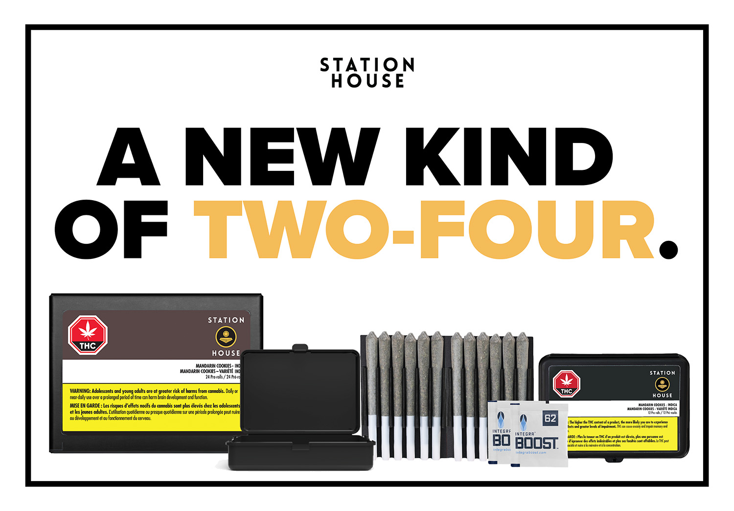 Every 24-pack contains two signature Station House 12-packs in a recyclable paper box. Station House’s signature pre-roll multi-packs include pre-roll trays and humidity devices, inside a travel-friendly hard case to ensure optimal product integrity. 