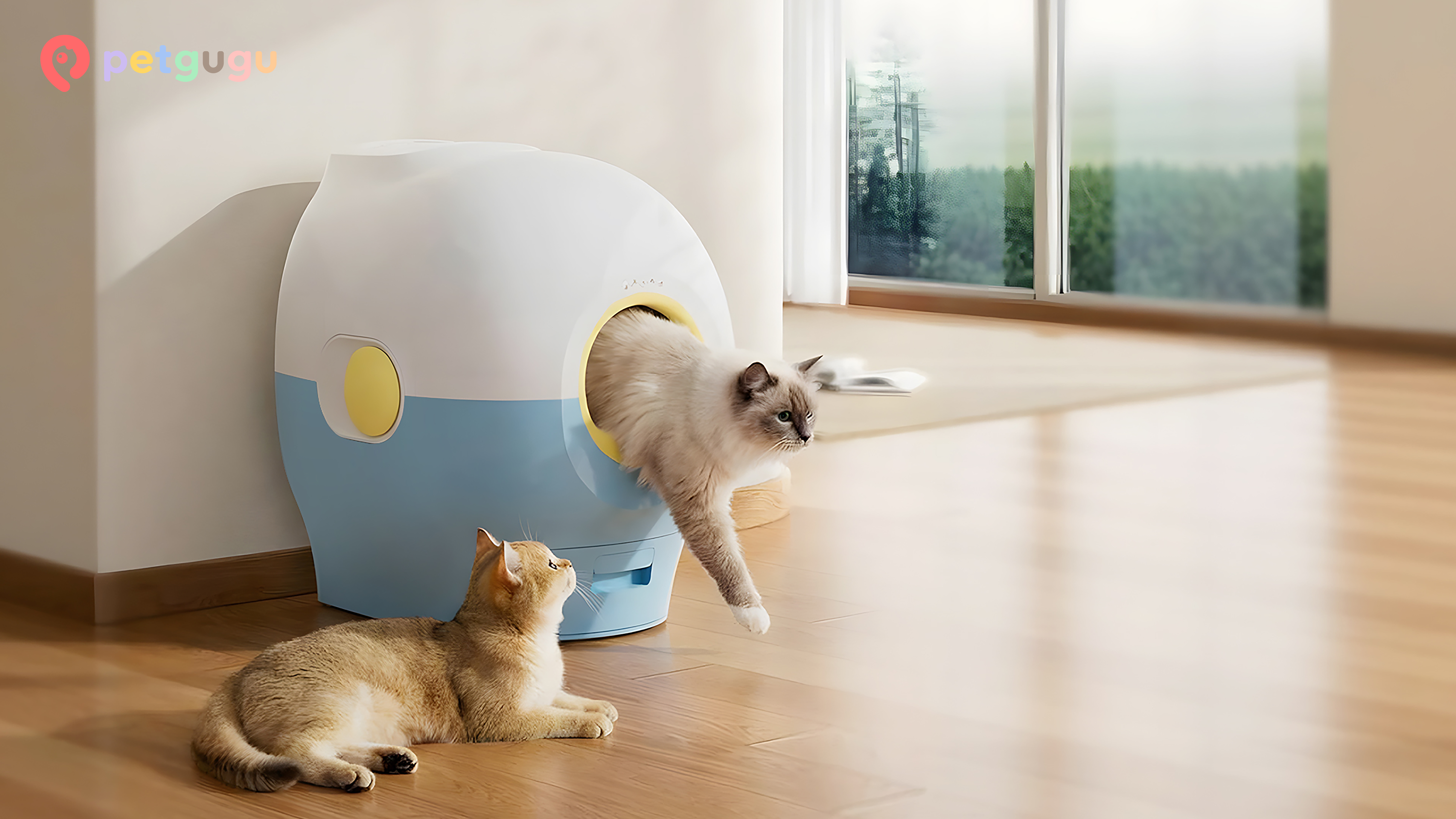 CES 2026｜petgugu Self-flushing Smart Cat Toilet