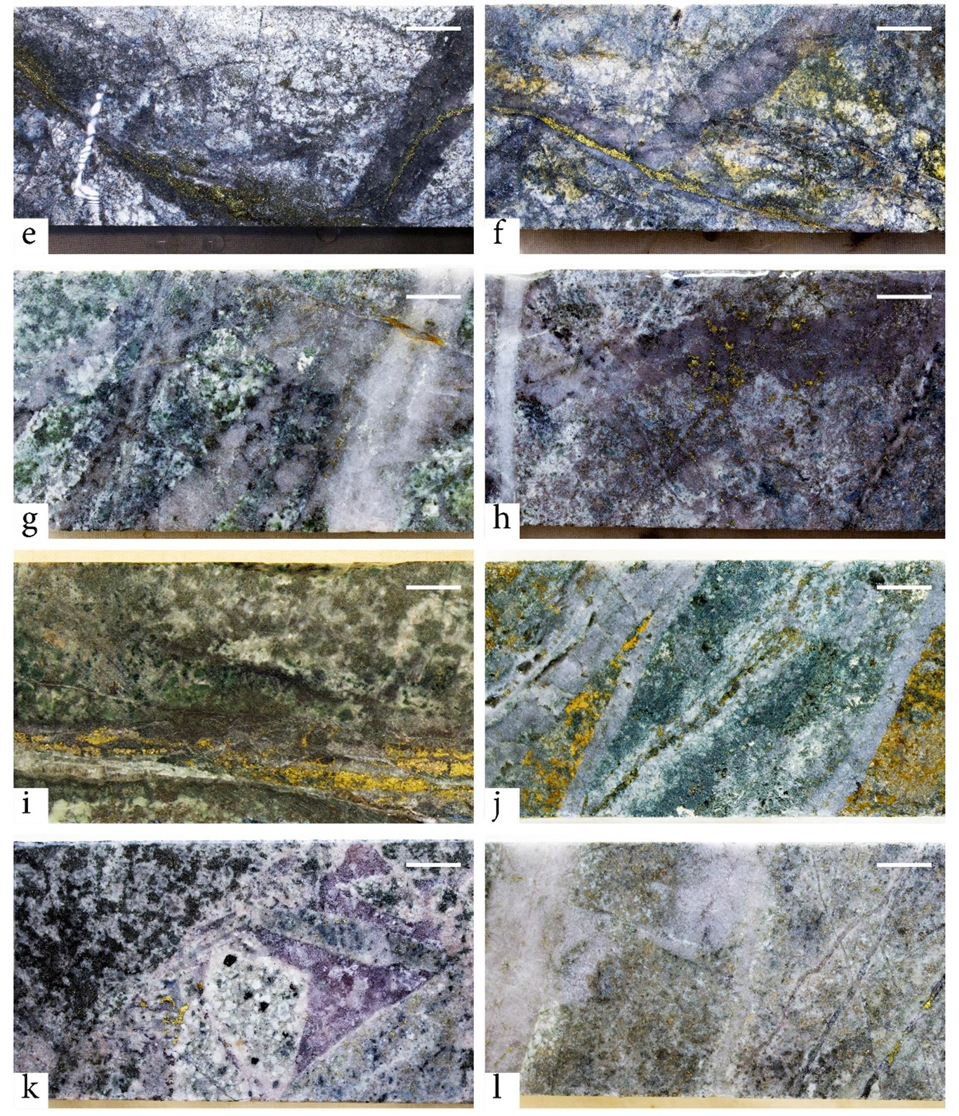 Mineralogy of the Blue Lake project in drill core