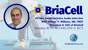 BriaCell Therapeutics CEO Emphasizes Recent Key Developments in Audio Interview with SmallCapVoice.com
