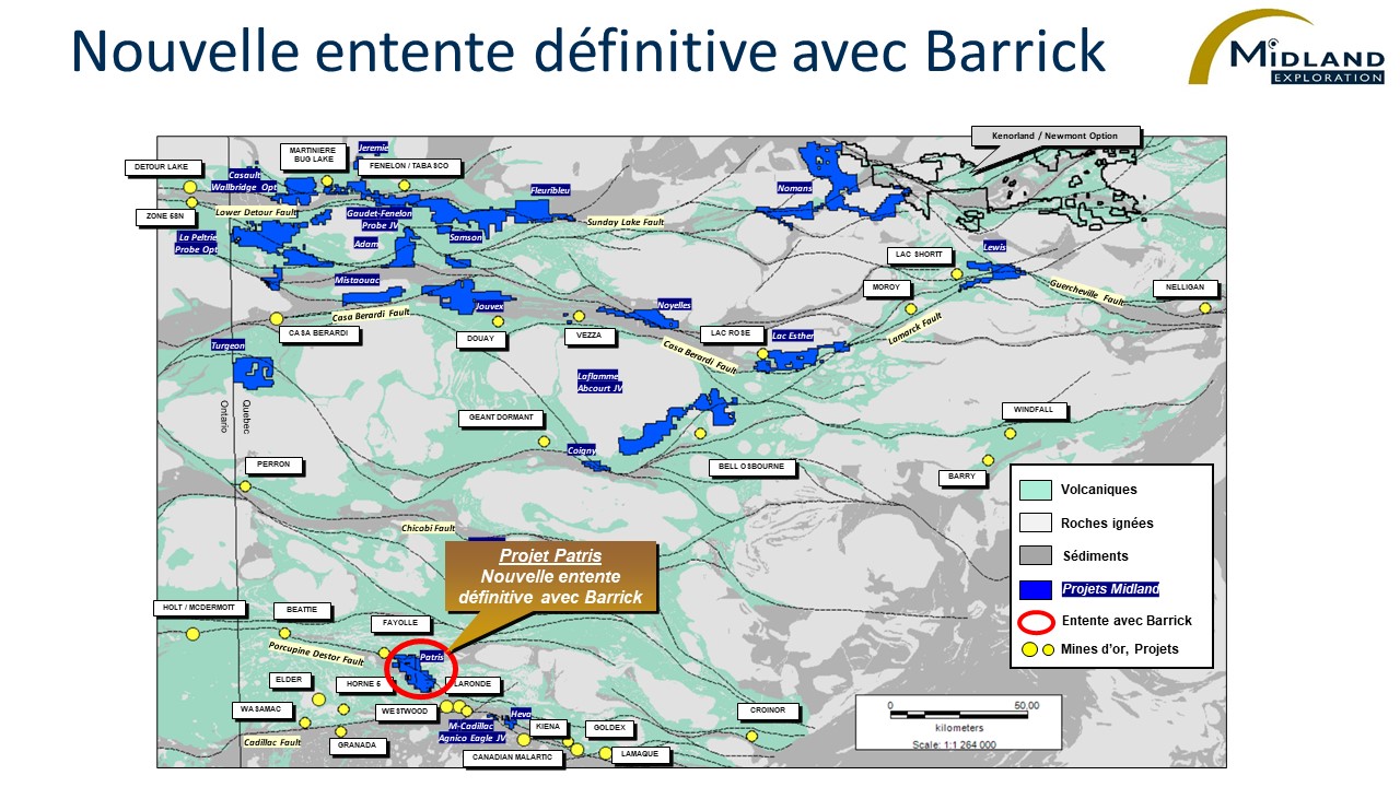 Figure 1 Nouvelle entente définitive avec Barrick