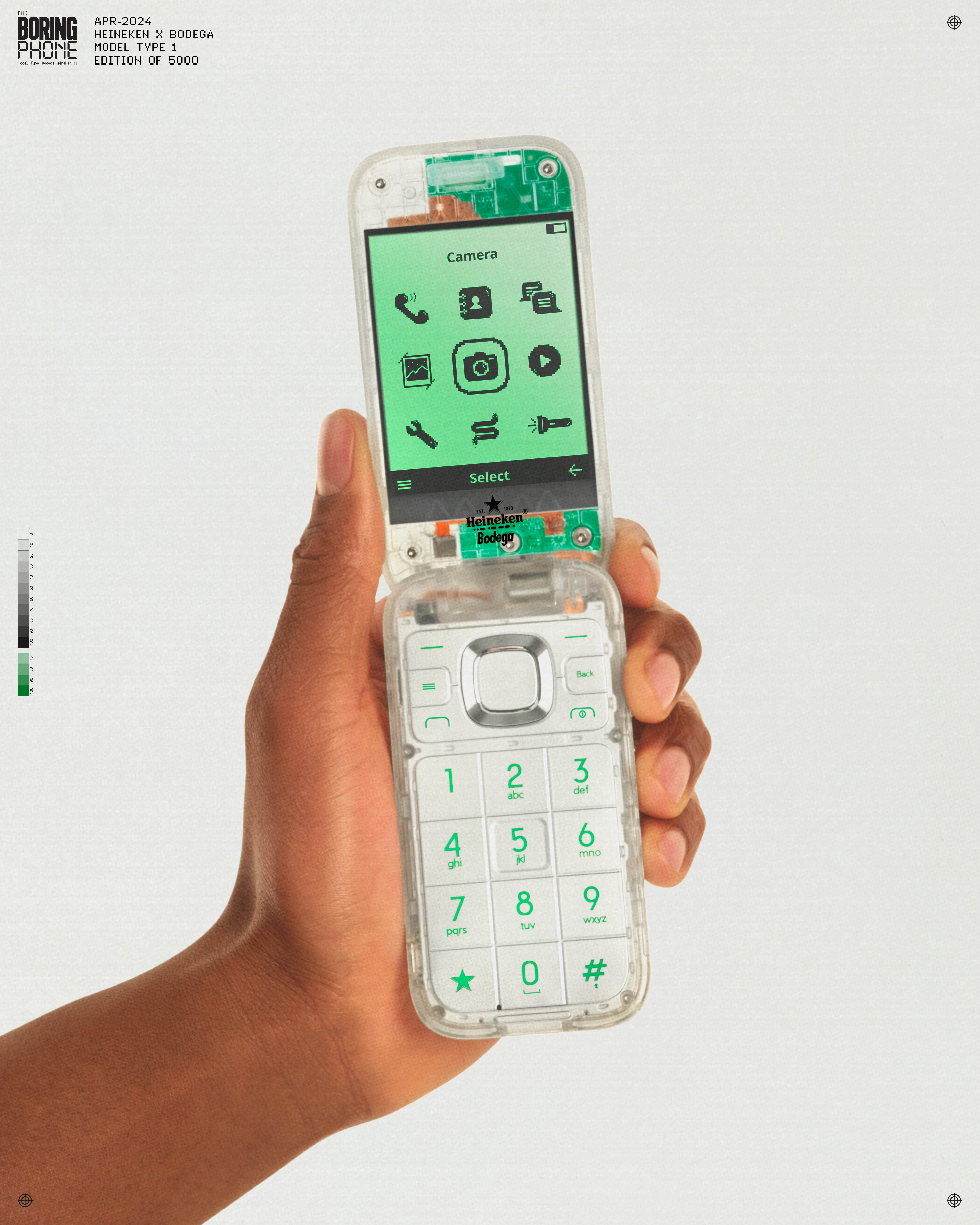 Heineken® & Bodega launch. The no-frills 'Boring Phone'