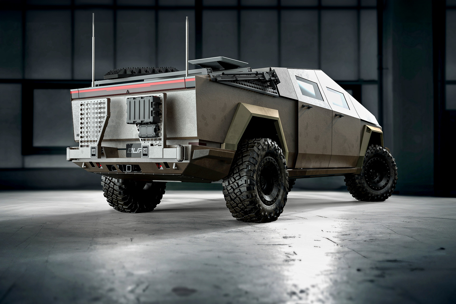 Tesla Cybertruck Military Tactical Unplugged Performance UP.Ft Archimedes Defense 1920px Image  (7)