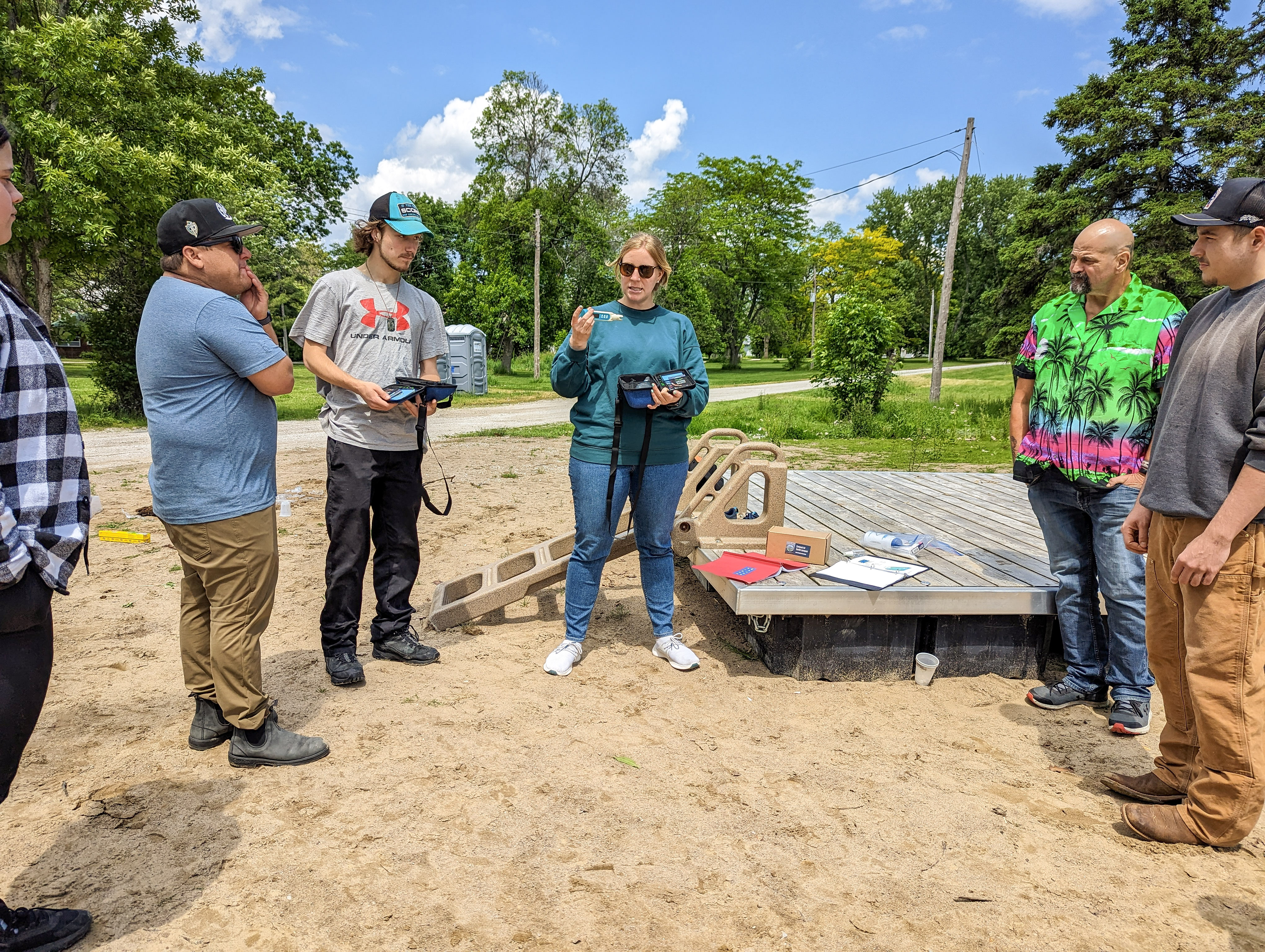 Interns dive into learning about watersheds, water treatment processes, math and chemistry June 2023