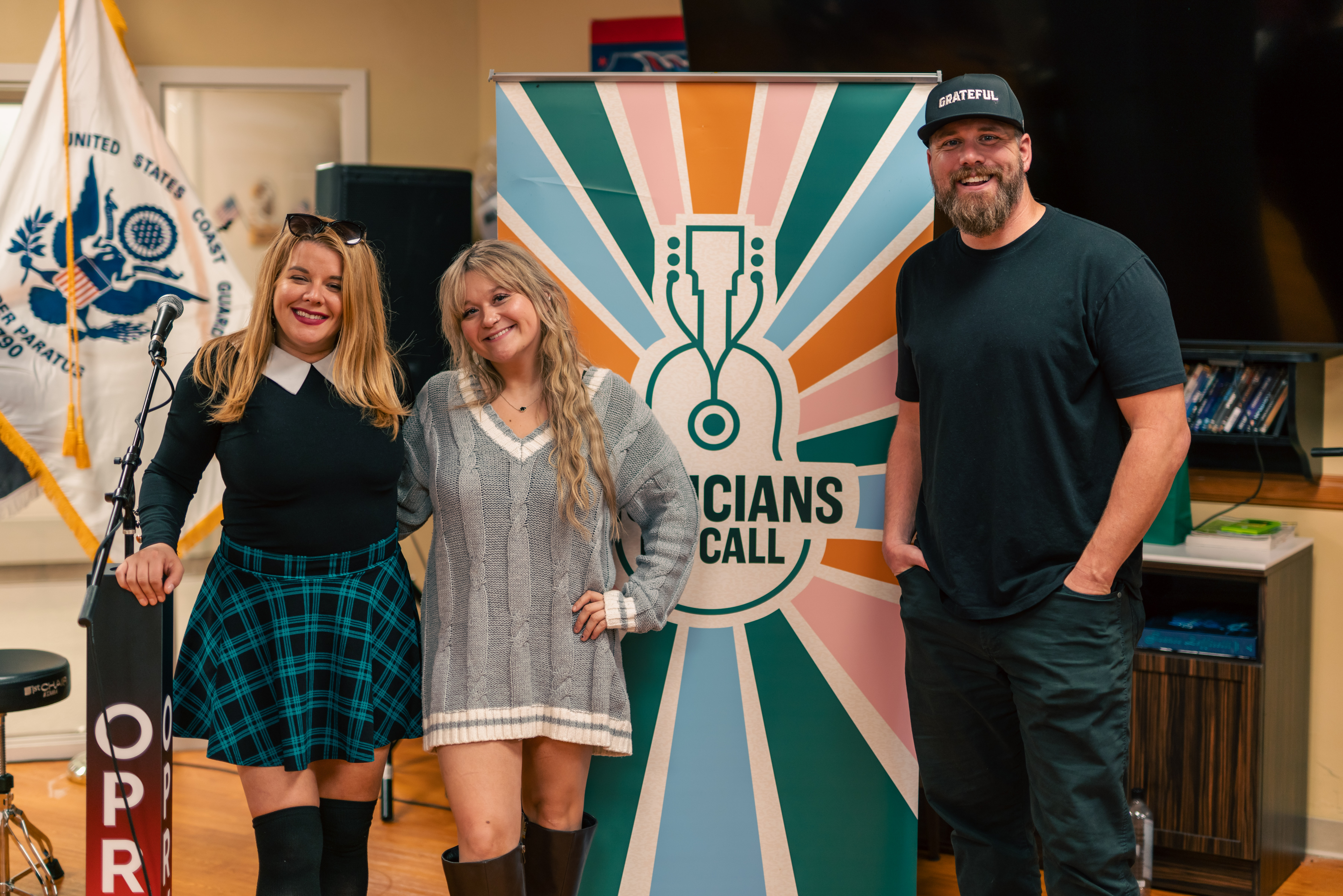 Minnie Murphy, Aliyah Good, Scotty Hasting Concert For Veterans Musicians On Call (Photo credit: Dusty Barker)