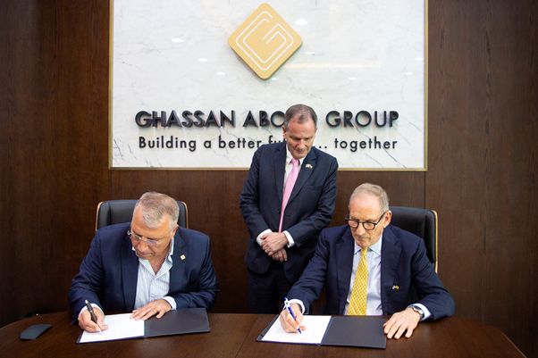 Above: The signature ceremony in Dubai left to right Ghassan Aboud, Chairman, Ghassan Aboud Group, Ilan Sztulman Starosta, Head of Mission, Consulate of Israel in Dubai and Ehud Marom Chairman and CEO of Mapi Pharma.