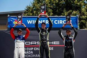 2019 Porsche GT3 Cup Challenge Canada-Lenssen Photo-Indy Sunday Podium