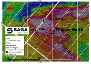 SAGA Metals Reports First Drill Hole at Trapper North Zone of Radar Property Intercepts Extensive Oxide