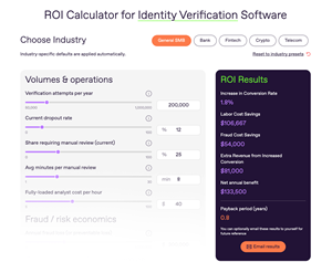Free ROI Calculator for Identity Verification: A New Tool to Help Small and Medium Businesses Make Informed Decisions