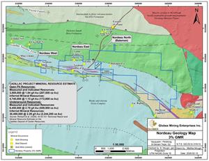 East Nordeau Zone on Globex Royalty Claims Returns High-Grade Gold Drill Results