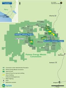 Plateau Energy Metals Concessions