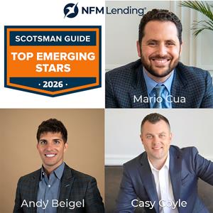 NFM Lending Announces Three Loan Originators Named 2026 “Top Emerging Stars” by Scotsman Guide