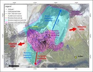 Goliath Significantly Expands Bonanza Zone By 750 Meters and Golden Gate Zone By 600 Meters On High-Grade Gold Surebet Discovery, Remains Open, Golden Triangle, B.C.