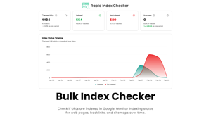 Rapid Index Checker Launches: Bulk Google Index Checker Tool Verifies 200 URLs Per Second