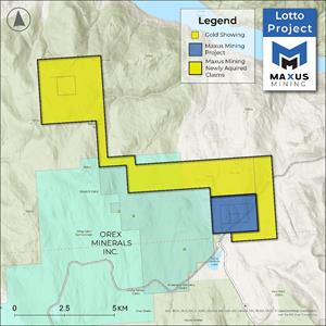 Maxus Mining Significantly Expands Land Holdings at the Lotto Tungsten Project in British Columbia, Canada