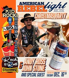 American Rebel (NASDAQ: AREB) Brings American Rebel Light Beer Christmas Party to Kid Rock’s Big Ass Honky Tonk & Rock ’n’ Roll Steakhouse to Nashville Tonight December 16, 2025 — Music Starts 6PM