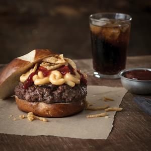 Barbecue Macaroni and Cheese Burgers