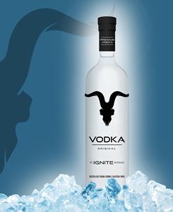 IGNITE Vodka bottle rendering: