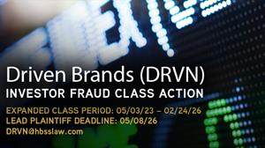 Driven Brands (DRVN) Faces Expanded Class Period in Securities Class Action Amid Pending Financial Restatements – Hagens Berman