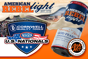 American Rebel Light Beer Elevates Cornwell Quality Tools NHRA U.S. Nationals in Indianapolis as Official Beer Sponsor, Boosting Brand Visibility Through Fan Engagement, Strategic Motorsports Partnership, and CEO Andy Ross Live Performances
