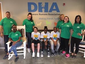 WSFS and Beneficial Associates and their children volunteers helped to clean the Delaware Humane Association in Wilmington, Del.