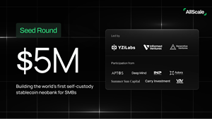 AllScale Raises $5M Seed Led by YZi Labs to Build World's First Self-Custody Stablecoin Neobank