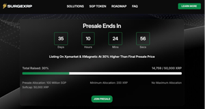 XRP Network Upgrade Coincides with SurgeXRP Presale Surpassing 30% of Soft Cap