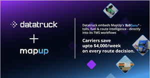 Datatruck Embeds MapUp's TollGuru® Route Intelligence Into Carrier Dispatch, Cutting Toll and Fuel Costs at Every Load