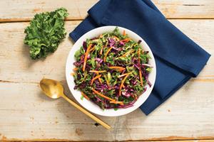 Tangy Kale Slaw with Cilantro and Honey